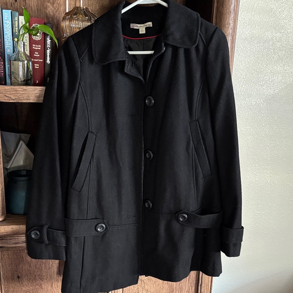 Women's Black Wool Coat